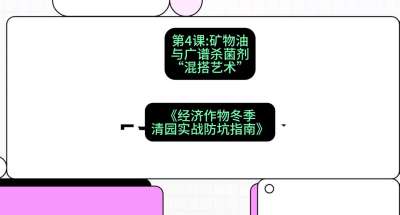 第4节：【替代方案】矿物油与广谱杀菌剂的&ldquo;混搭艺术&rdquo;，课程：《经济作物冬季清园&middot;实战防坑指南》#识农AI