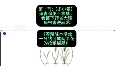第一节：【冬小麦】返青追肥不靠猜，看苗下药省大钱